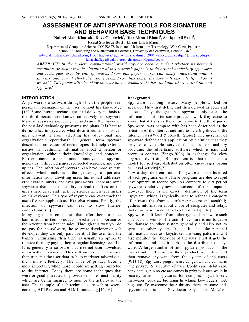 Assessment of Anti Spyware Tools for Signature And