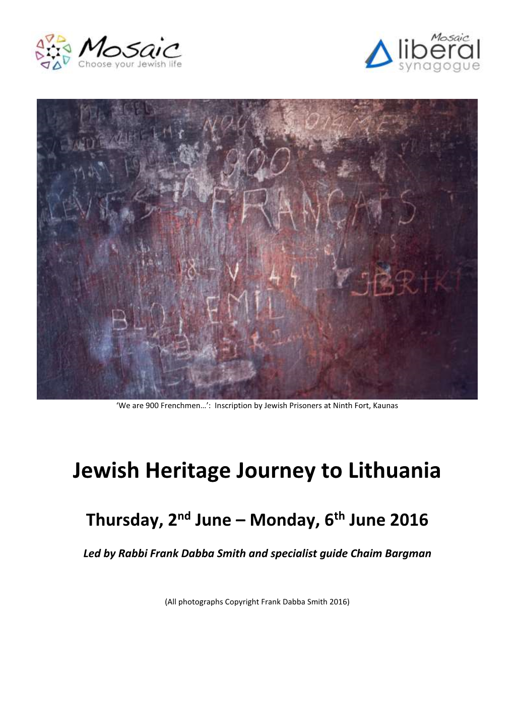 Jewish Heritage Journey to Lithuania