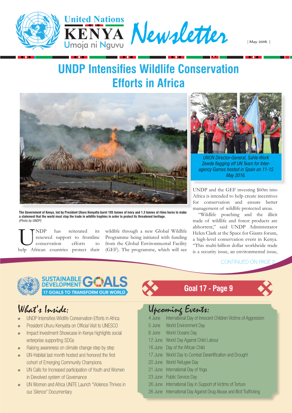 Newsletter | May 2016 | UNDP Intensifies Wildlife Conservation Efforts in Africa