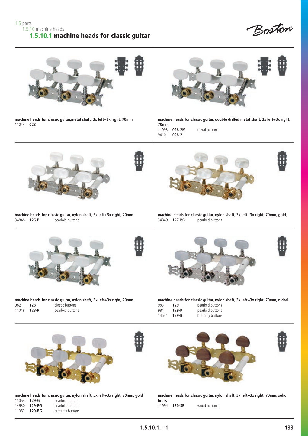 1.5.10.1 Machine Heads for Classic Guitar