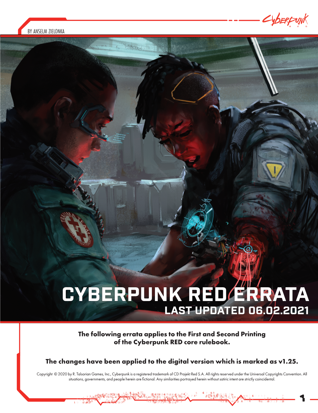 Cyberpunk Red Errata Last Updated 06.02.2021