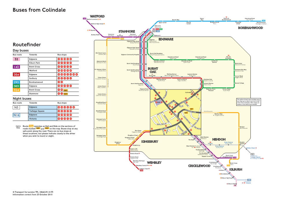 Buses from Colindale