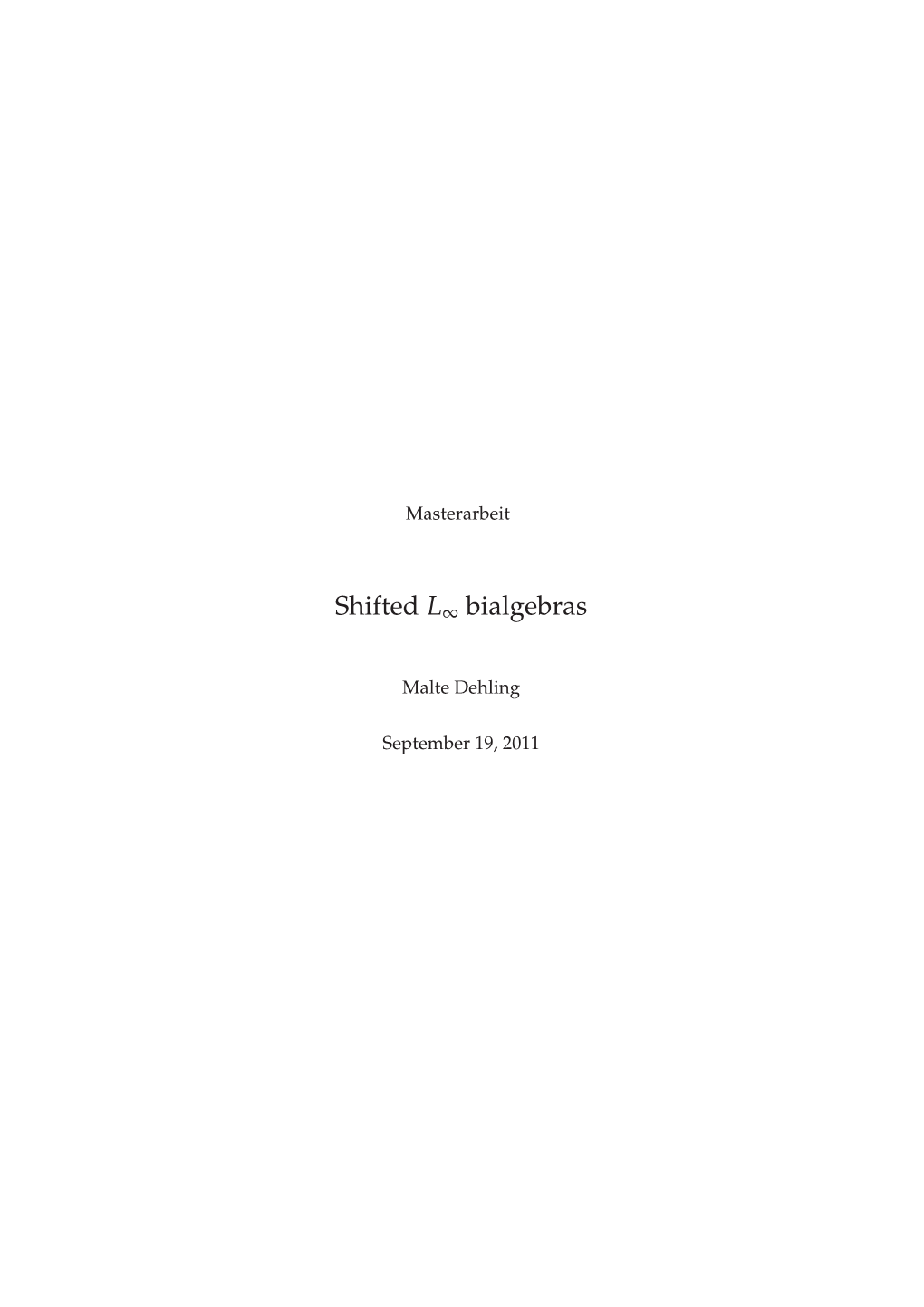 Shifted L∞ Bialgebras