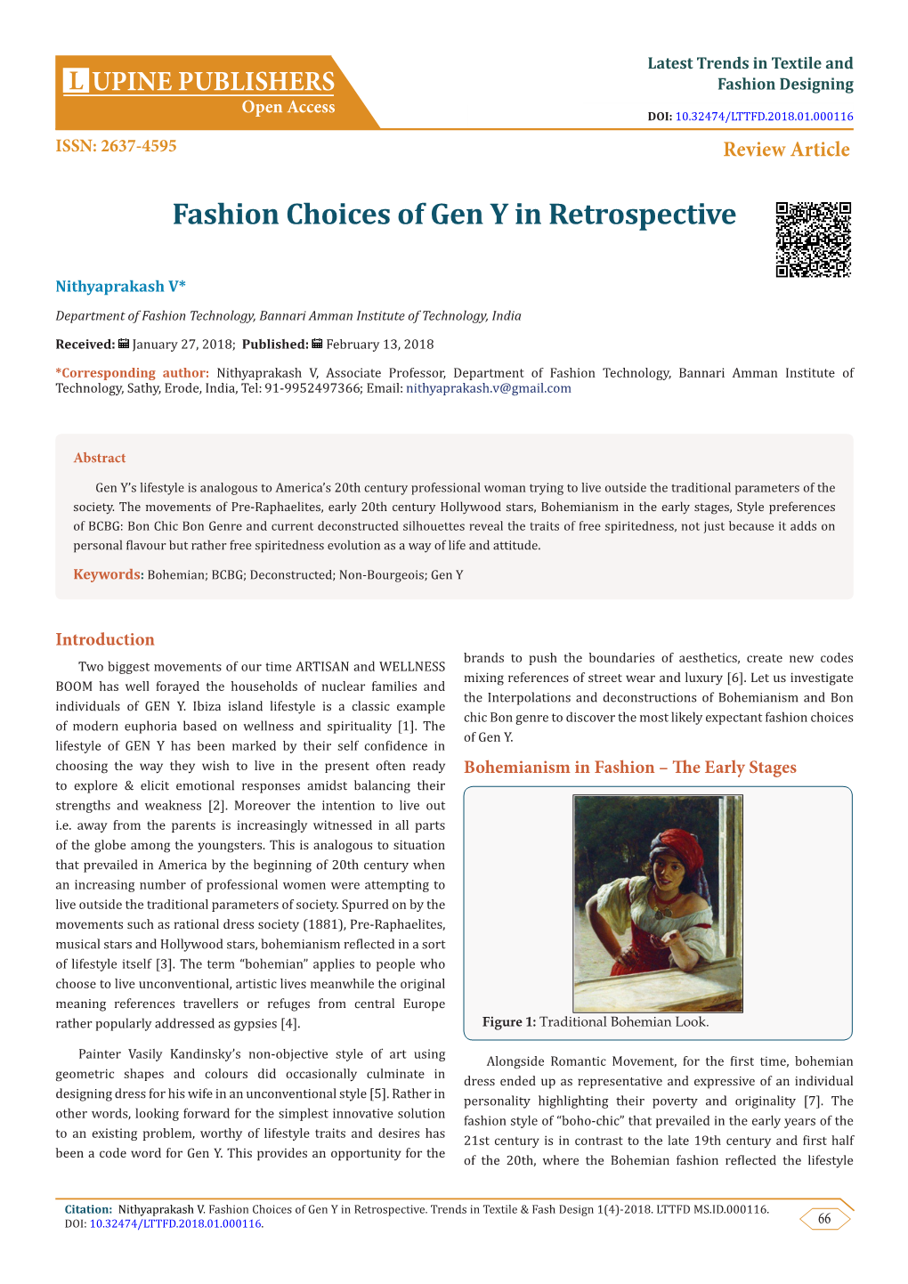 Fashion Choices of Gen Y in Retrospective