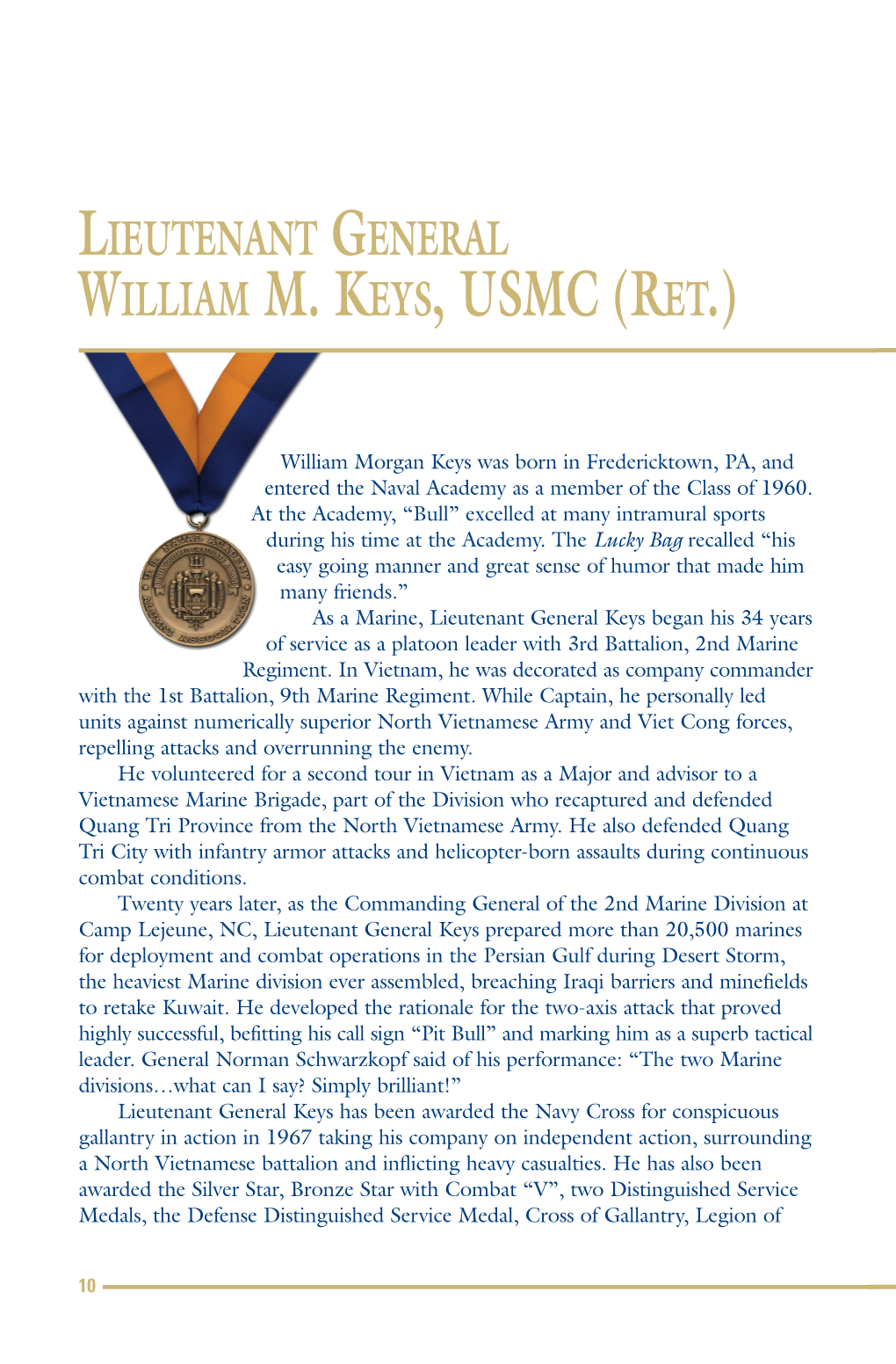 William M. Keys, Usmc (Ret.)