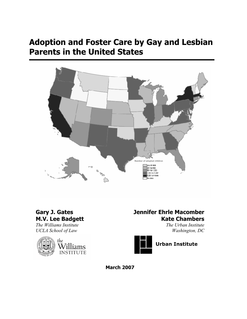 Adoption and Foster Care by Lesbian and Gay Parents in the United States