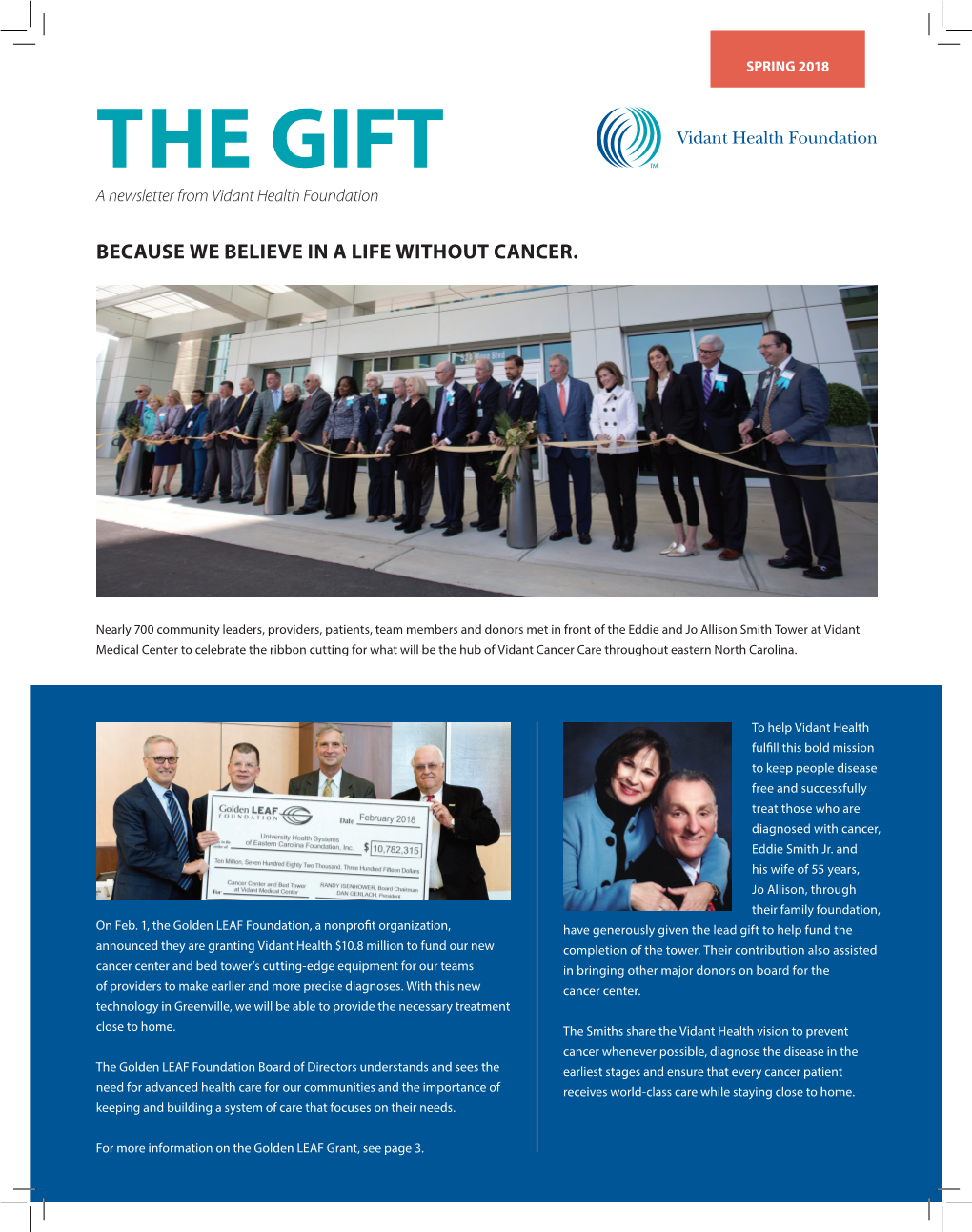 THE GIFT a Newsletter from Vidant Health Foundation