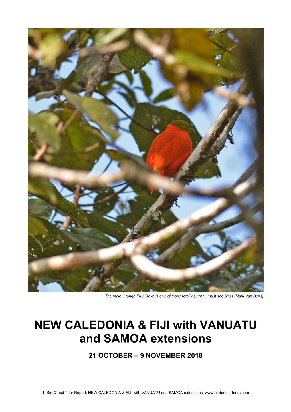 NEW CALEDONIA & FIJI with VANUATU and SAMOA Extensions
