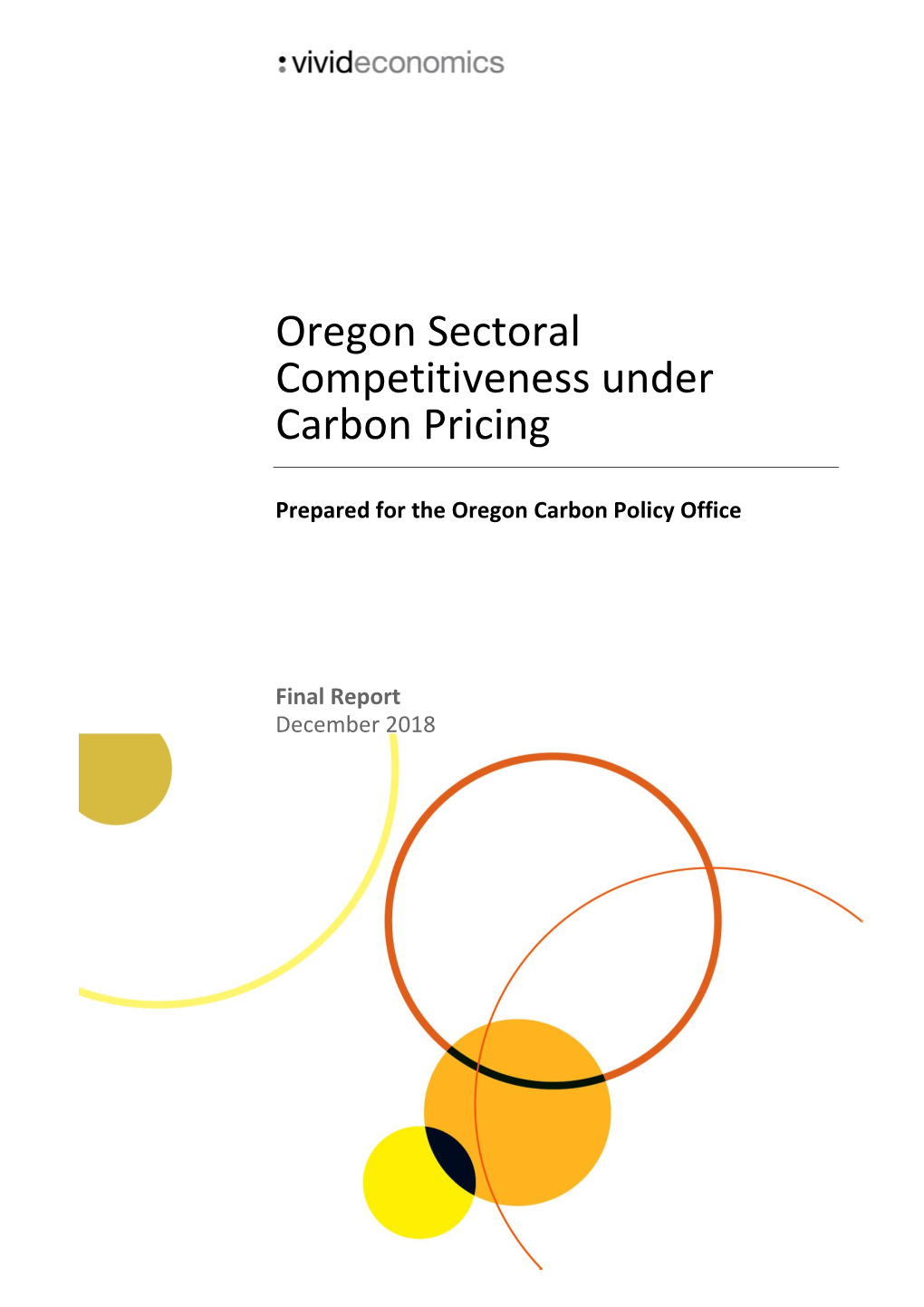 Oregon Sectoral Competitiveness Under Carbon Pricing