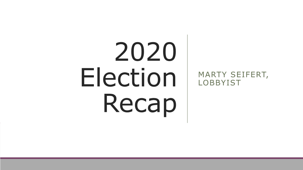 2020 Election Recap