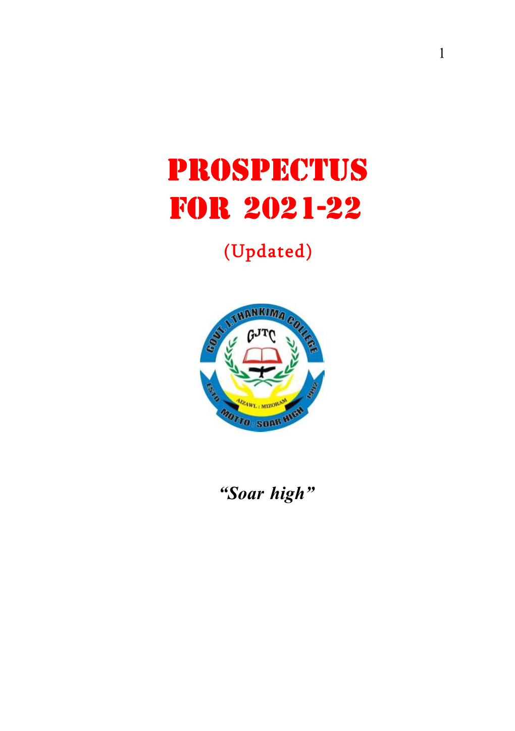 Prospectus for 2021-22 (Updated)