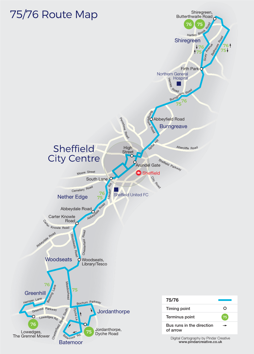 75/76 Route Map Butterthwaite Road