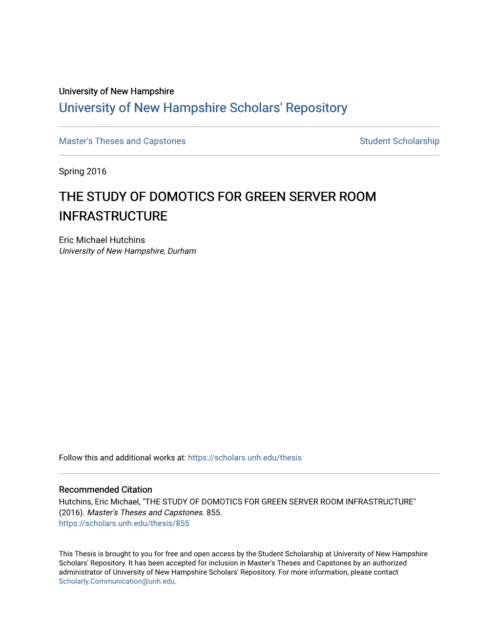 The Study of Domotics for Green Server Room Infrastructure