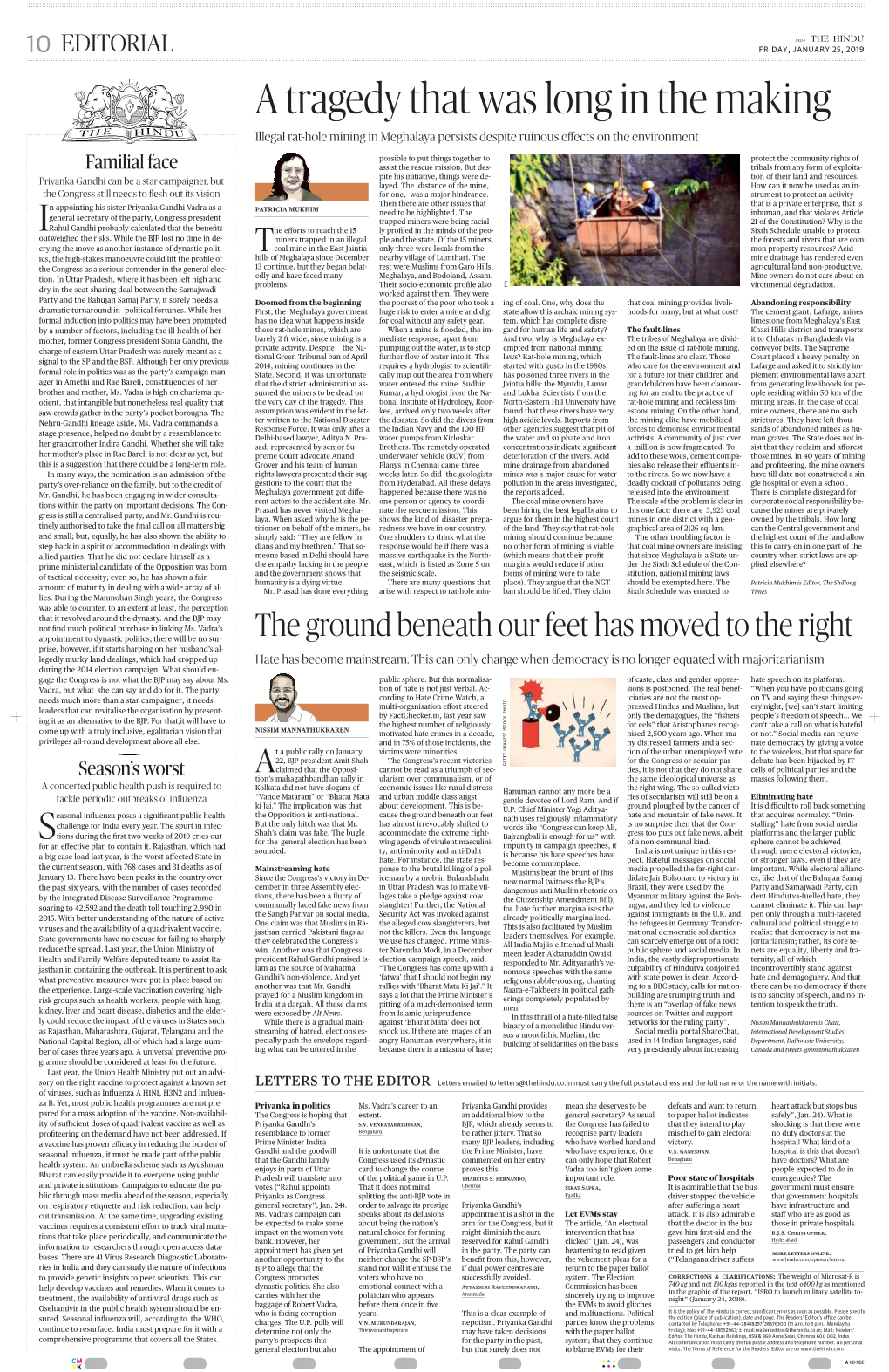 A Tragedy That Was Long in the Making Illegal Rat­Hole Mining in Meghalaya Persists Despite Ruinous Eﬀ�Ects on the Environment