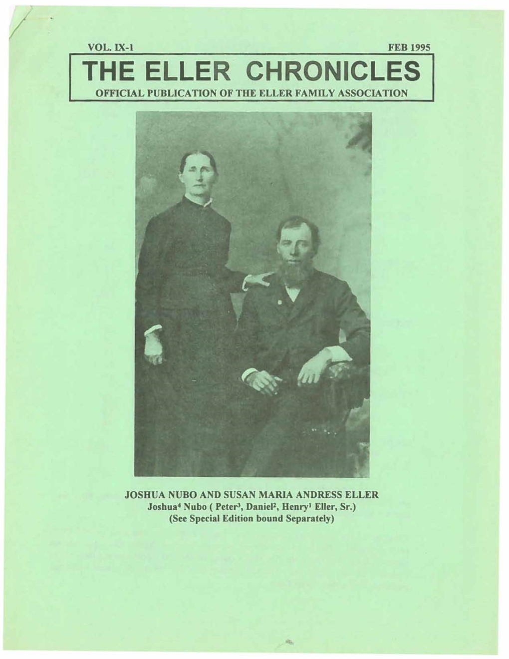 The Eller Chronicles Official Publication of the Eller Family Association