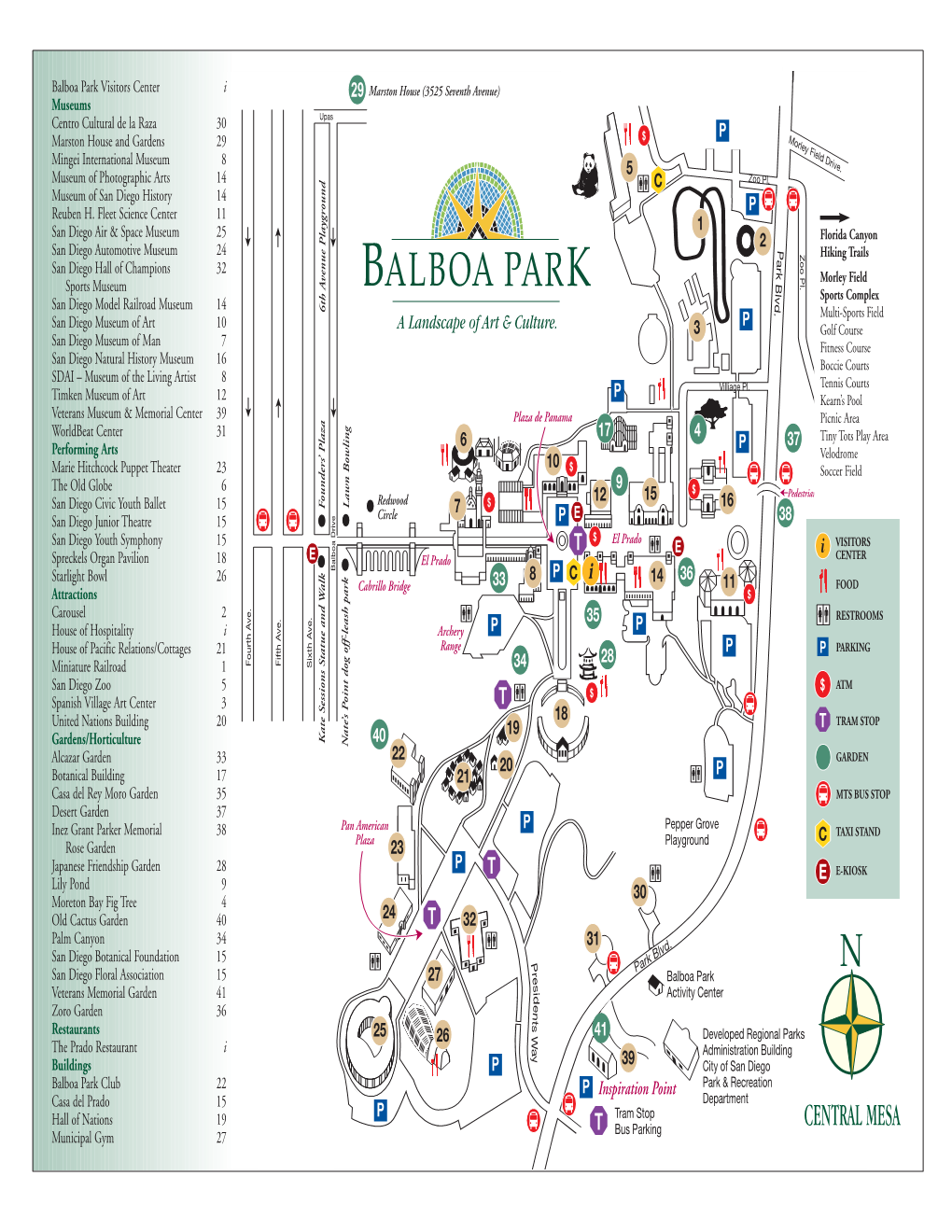 Balboa Park Map For