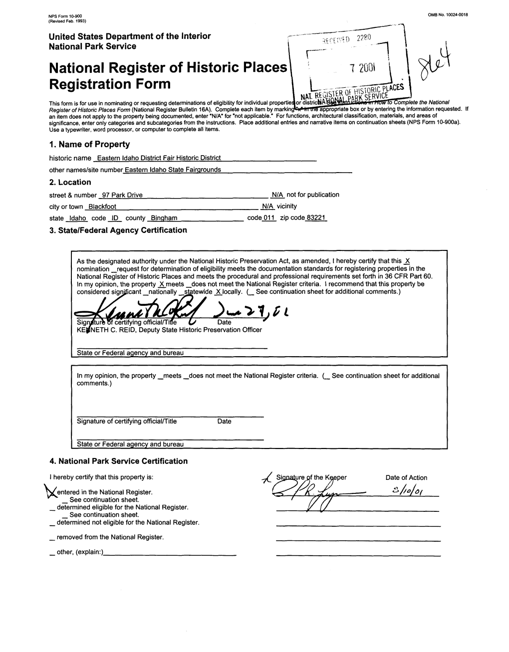 National Register of Historic Places Registration Form