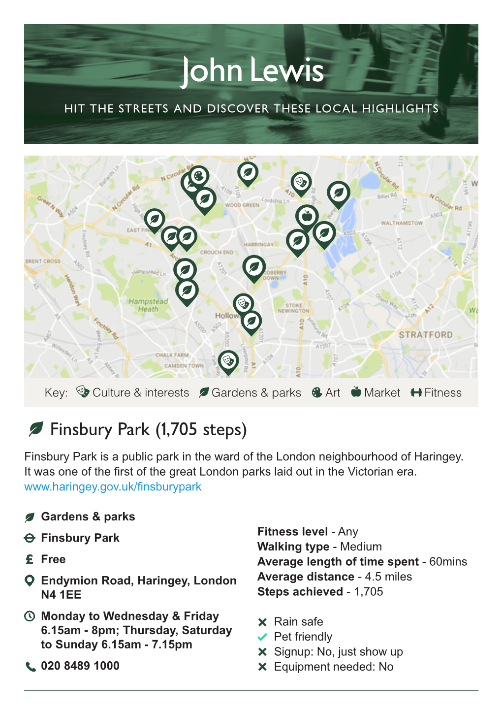 Finsbury Park (1,705 Steps)