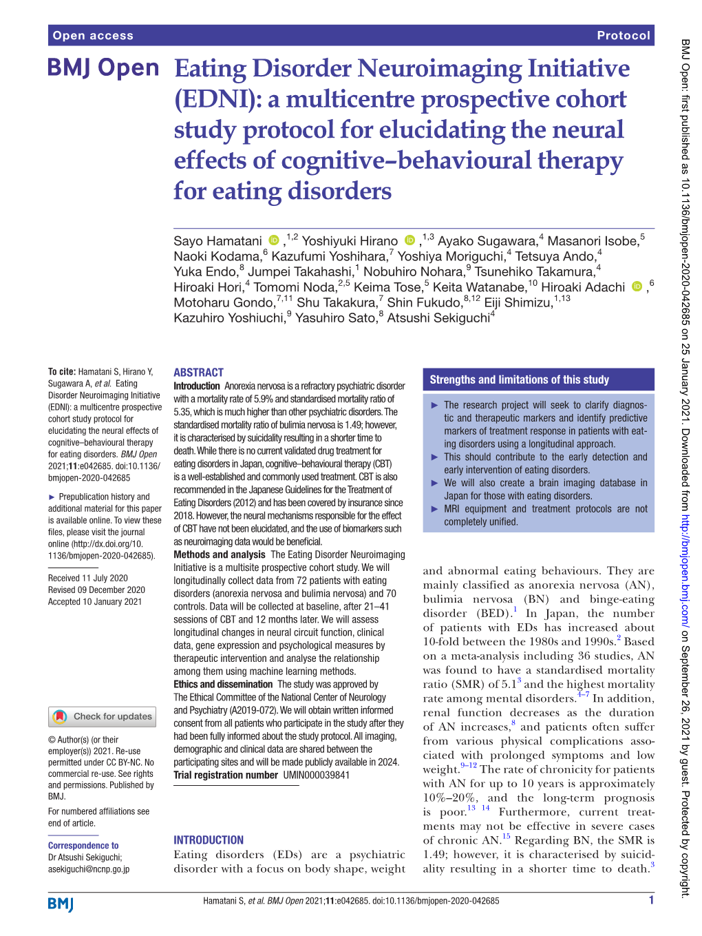 Eating Disorder Neuroimaging Initiative