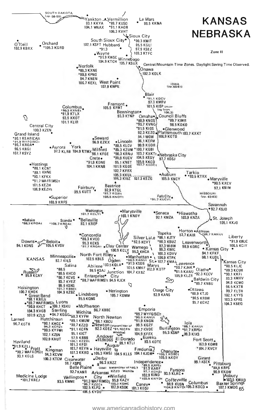 '89.7 KUSD 104.1 WNAX '91.1 KADR 106.3 KVHT South Si