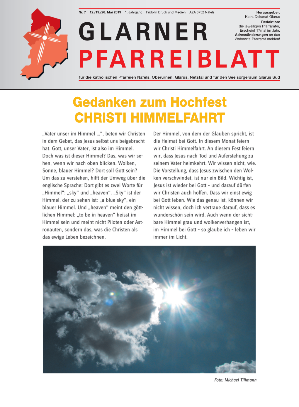 Pfarreiblatt Vom 11.05.-02.06.2019