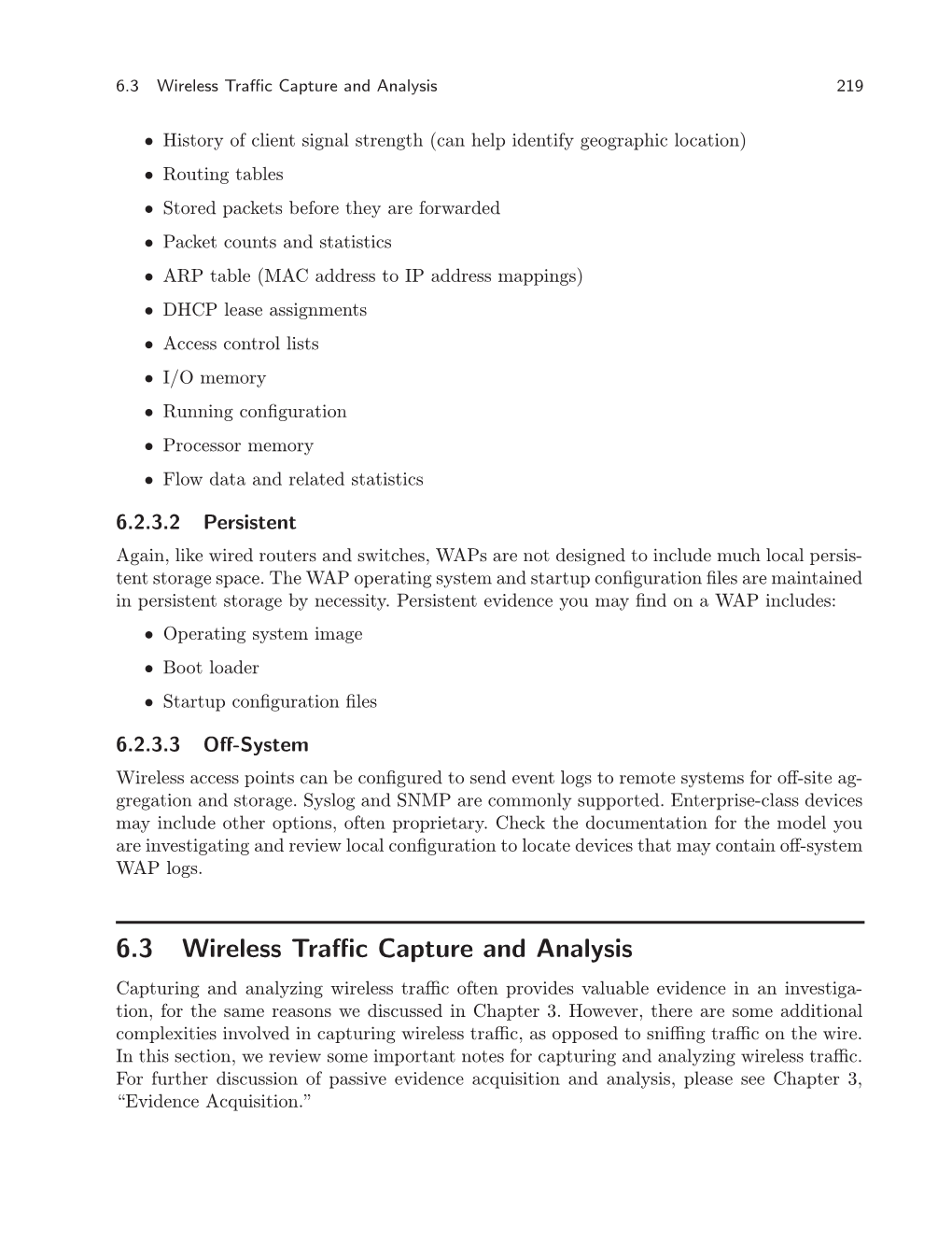 6.3 Wireless Traffic Capture and Analysis 219