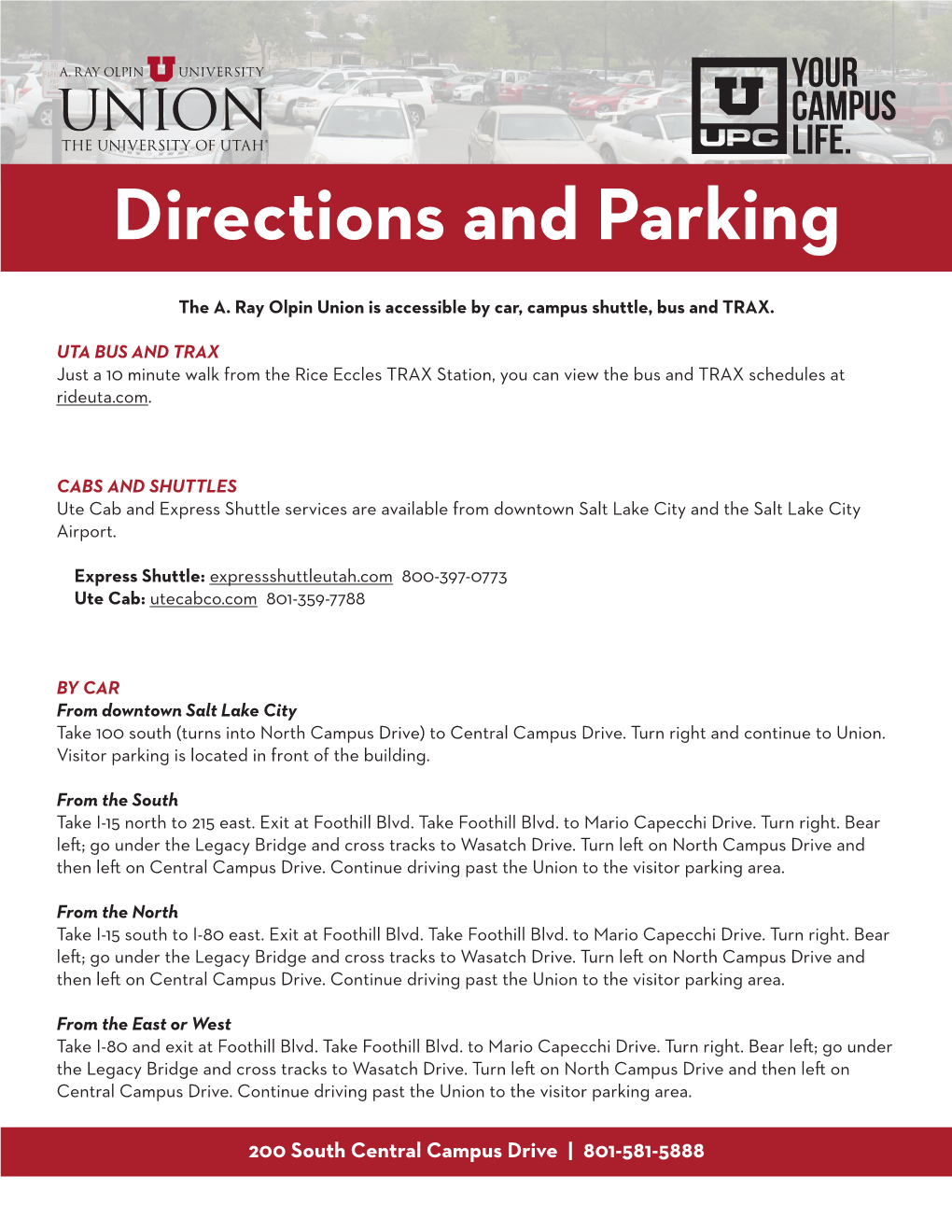 Directions and Parking