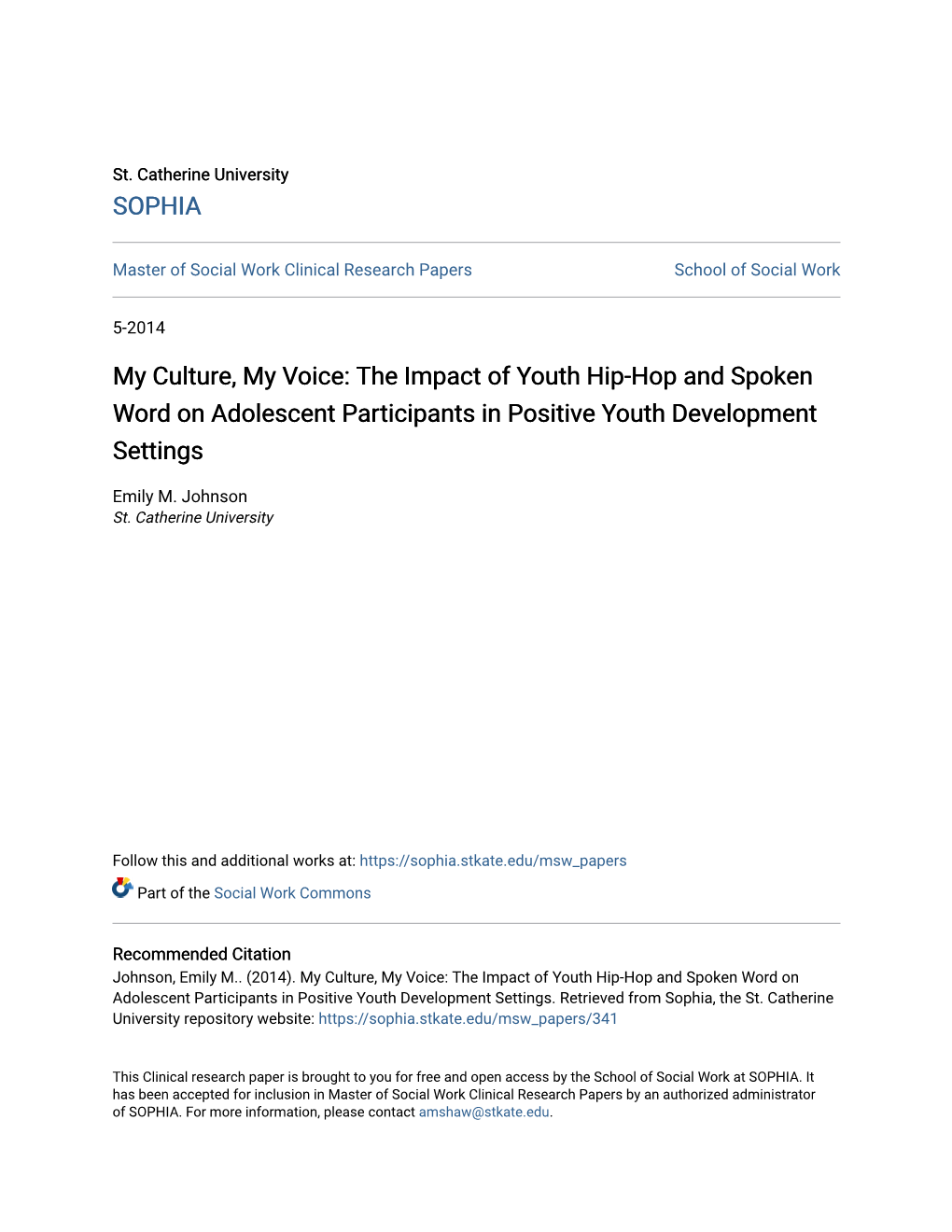 The Impact of Youth Hip-Hop and Spoken Word on Adolescent Participants in Positive Youth Development Settings