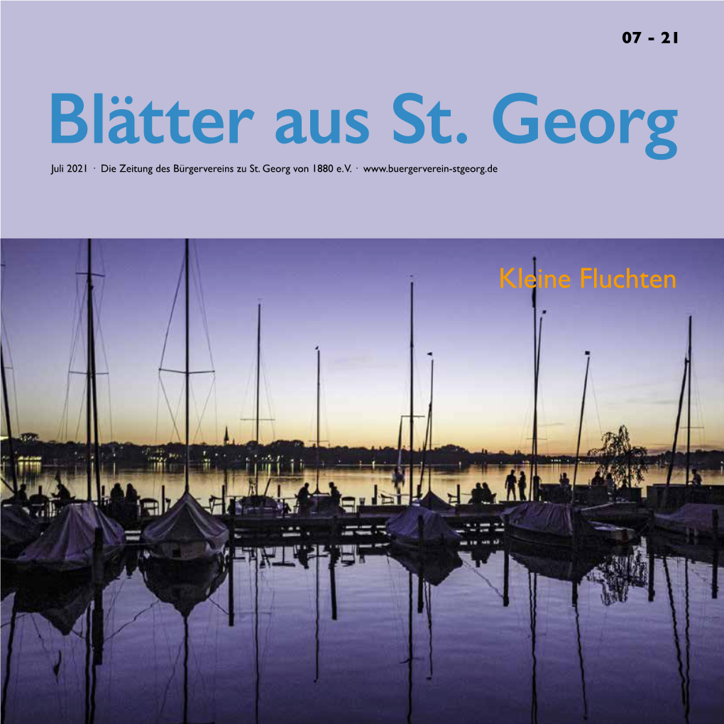 Blätter Aus St. Georg Juli 2021 · Die Zeitung Des Bürgervereins Zu St