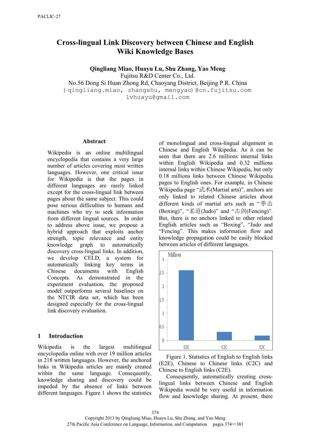 Cross-Lingual Link Discovery Between Chinese and English Wiki Knowledge Bases