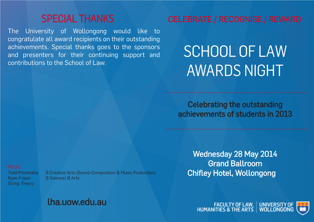 School of Law Awards Night