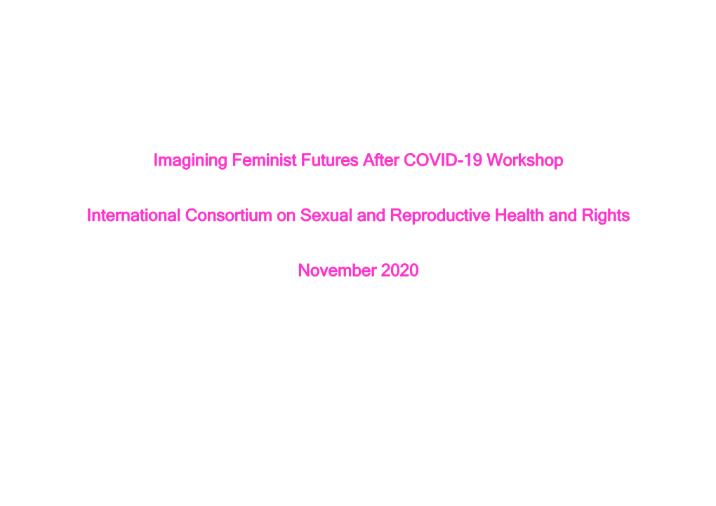 Imagining Feminist Futures After COVID-19 Workshop International