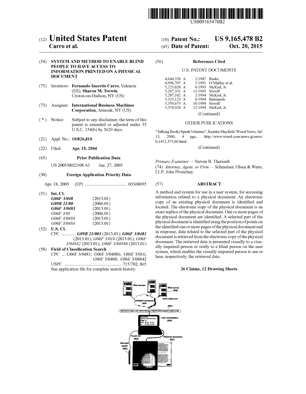 (12) United States Patent (10) Patent No.: US 9,165,478 B2 Carro Et Al