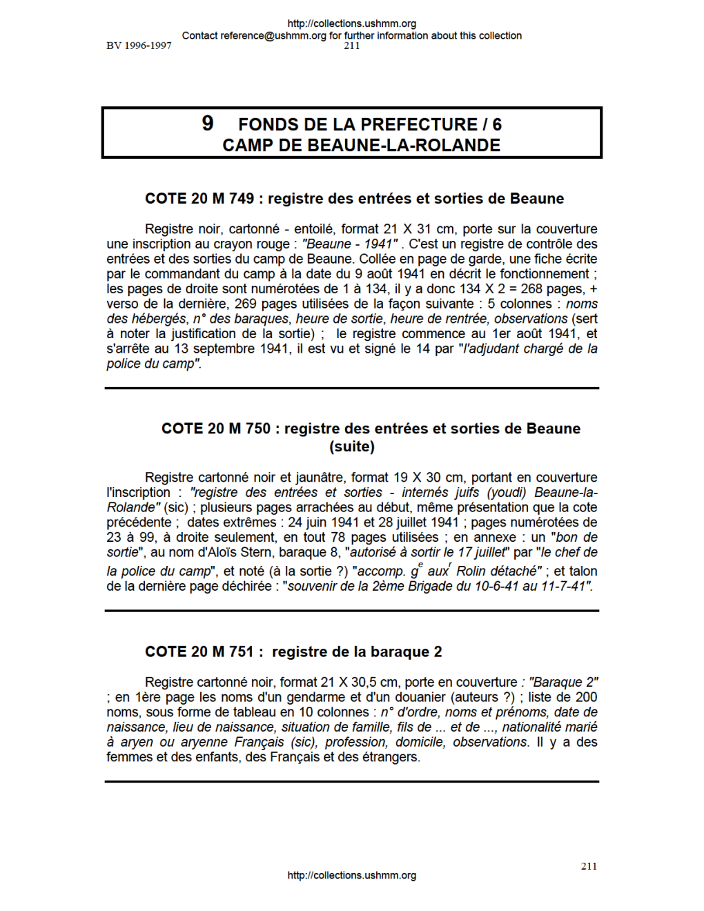 COTE 20 M 752 : Registre De La Baraque 4