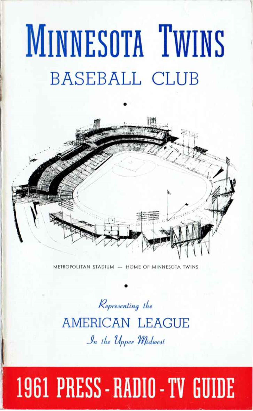 1961 Minnesota Twins Media Guide