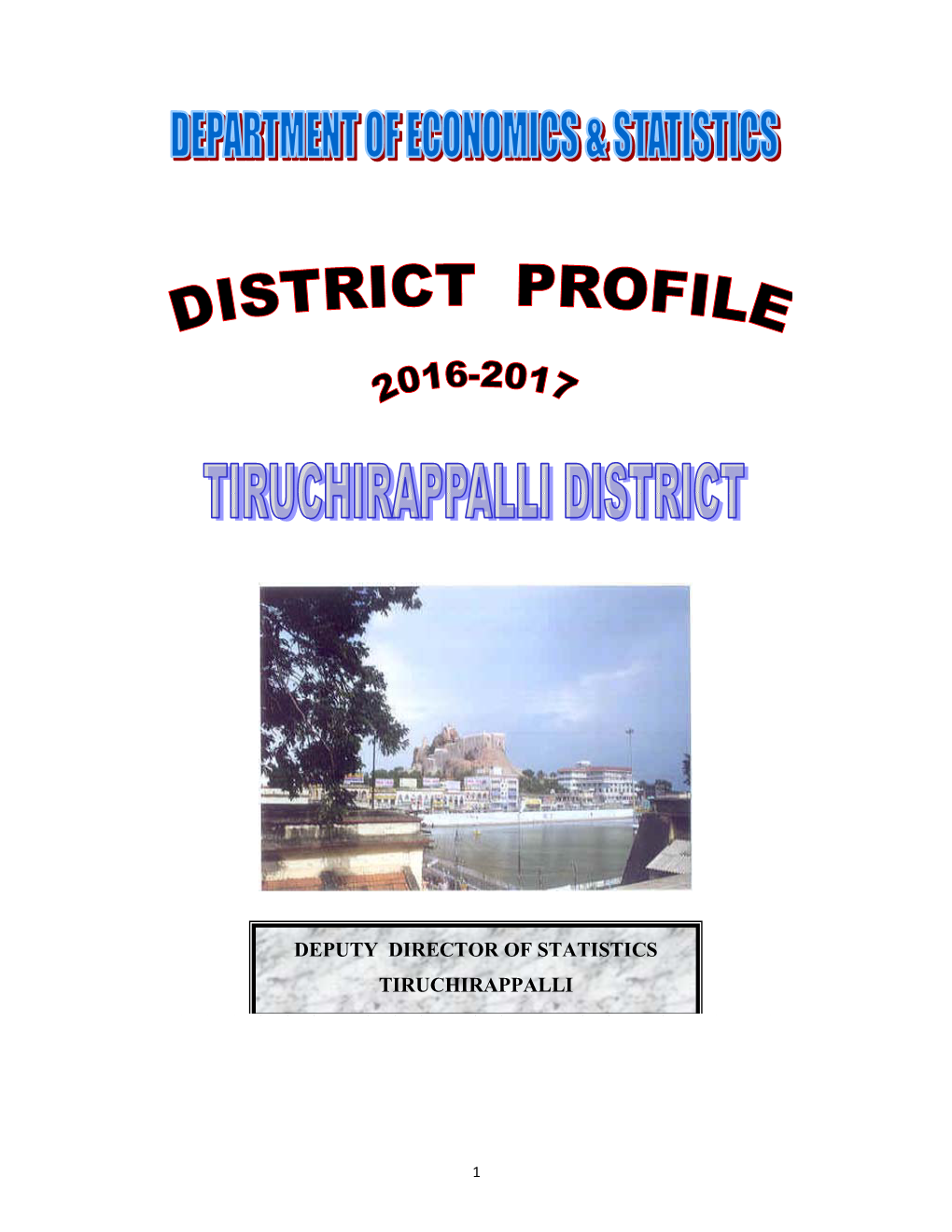 Deputy Director of Statistics Tiruchirappalli