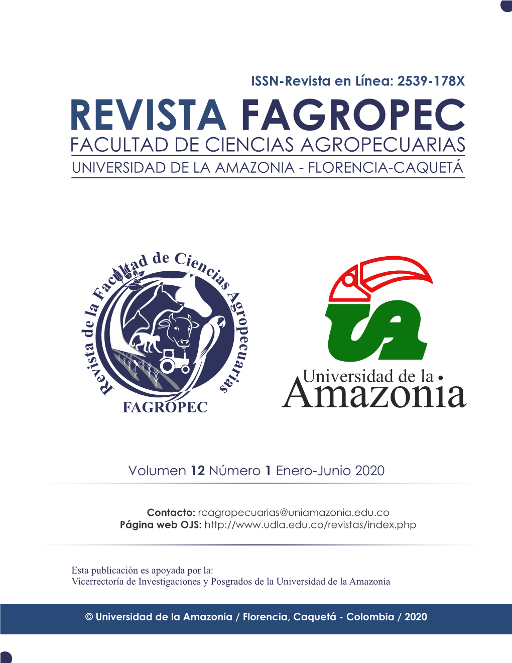 Revista Fagropec Facultad De Ciencias Agropecuarias Universidad De La Amazonia - Florencia-Caquetá