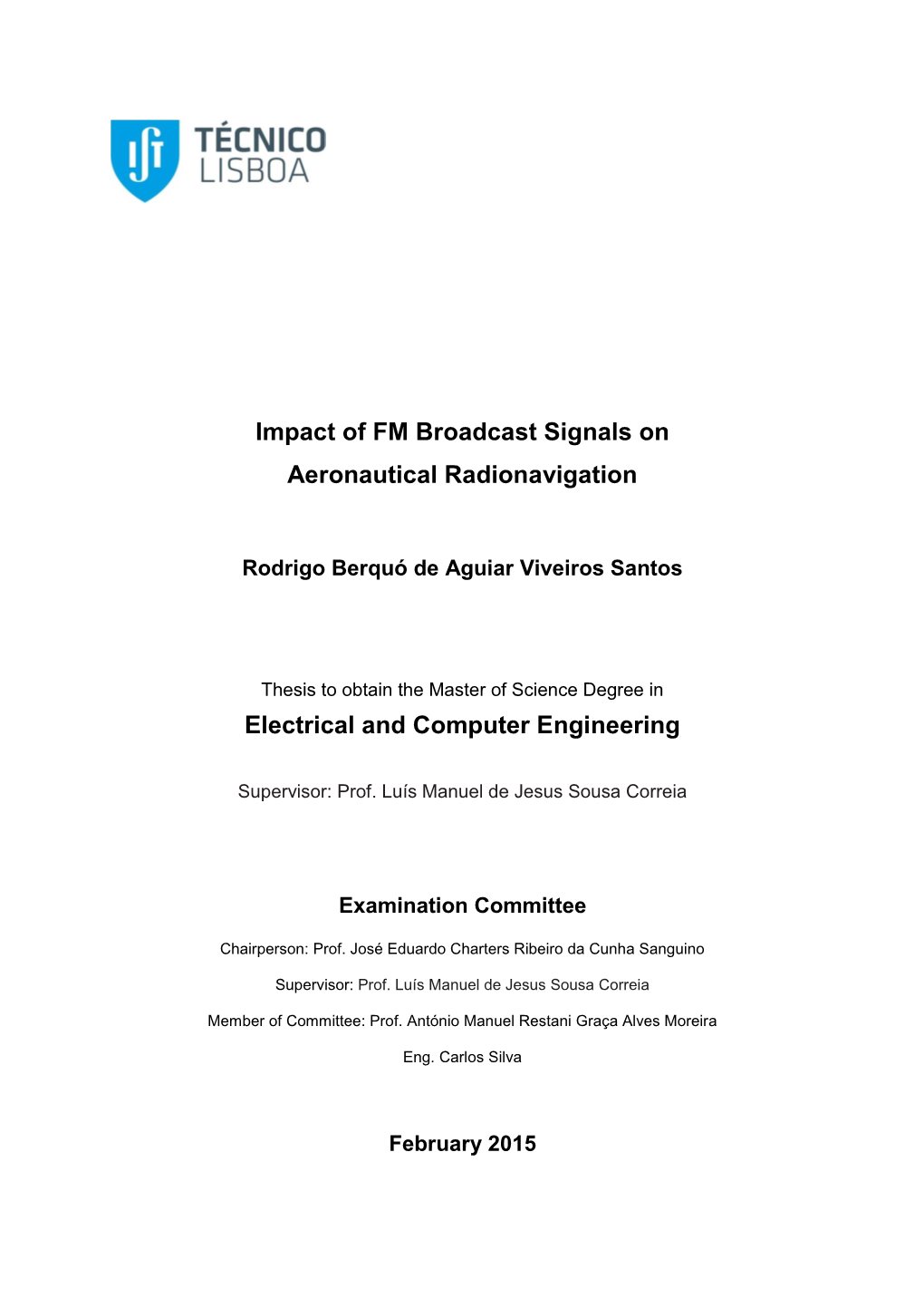 Impact on Modern FM Broadcast Signals on Aeronautical