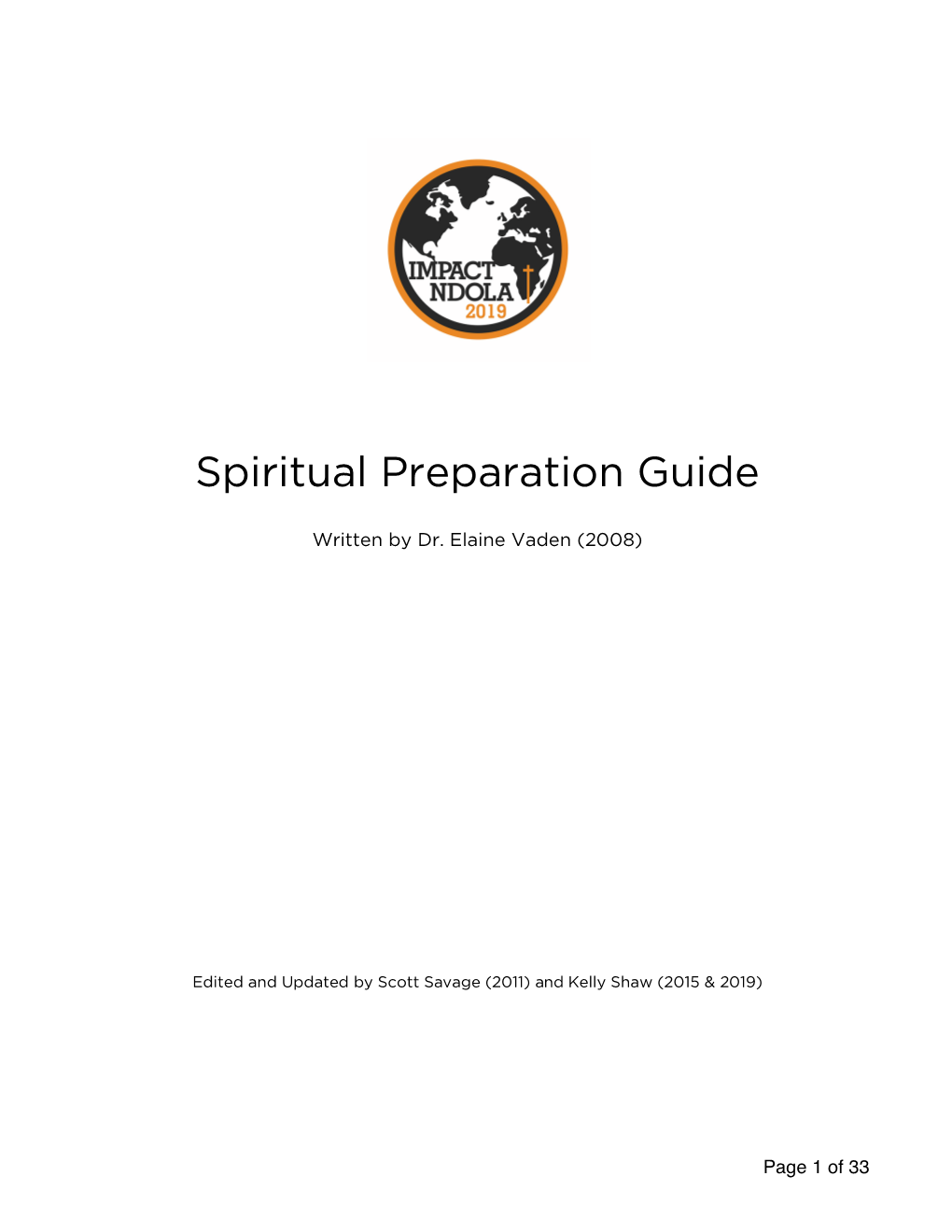 Spiritual Preparation Guide