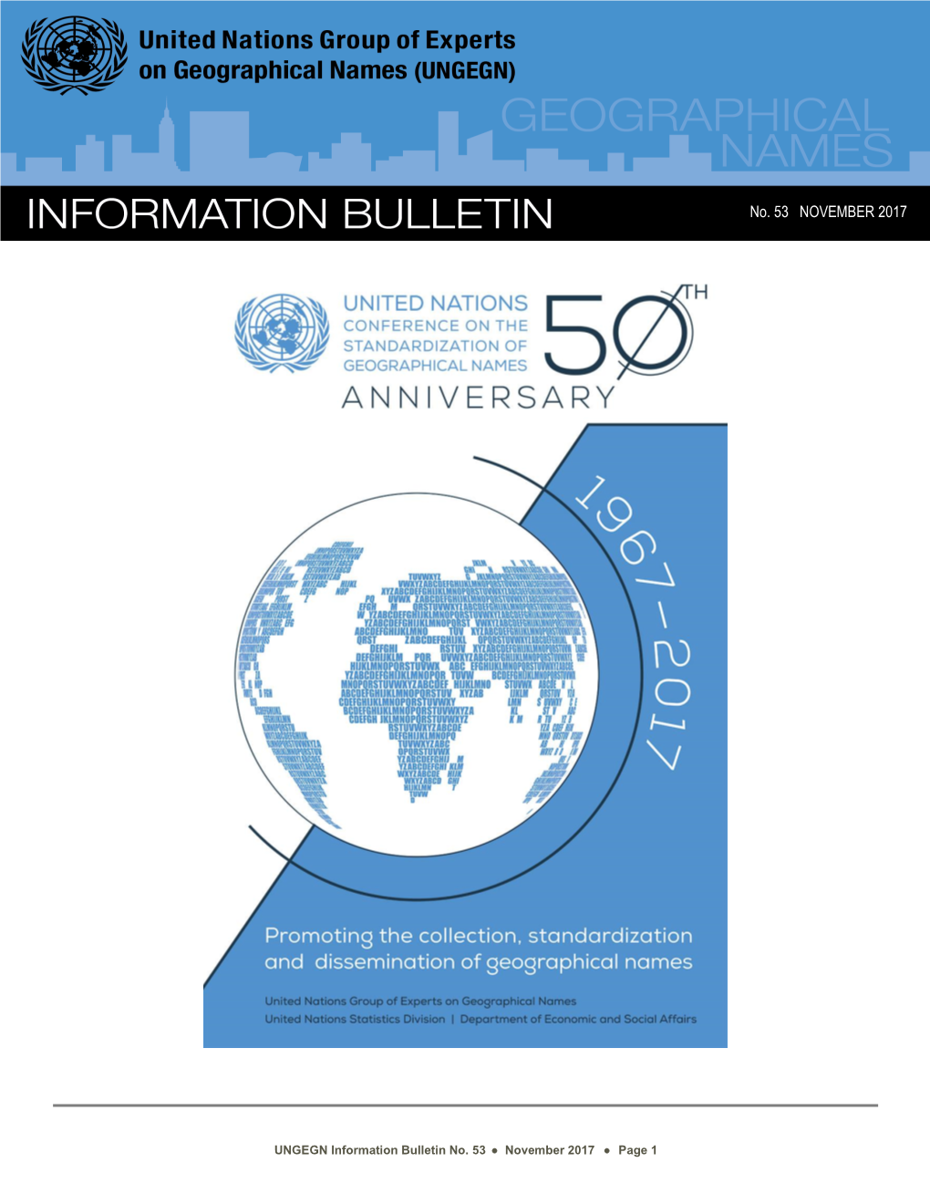 UNGEGN Information Bulletin Number 53