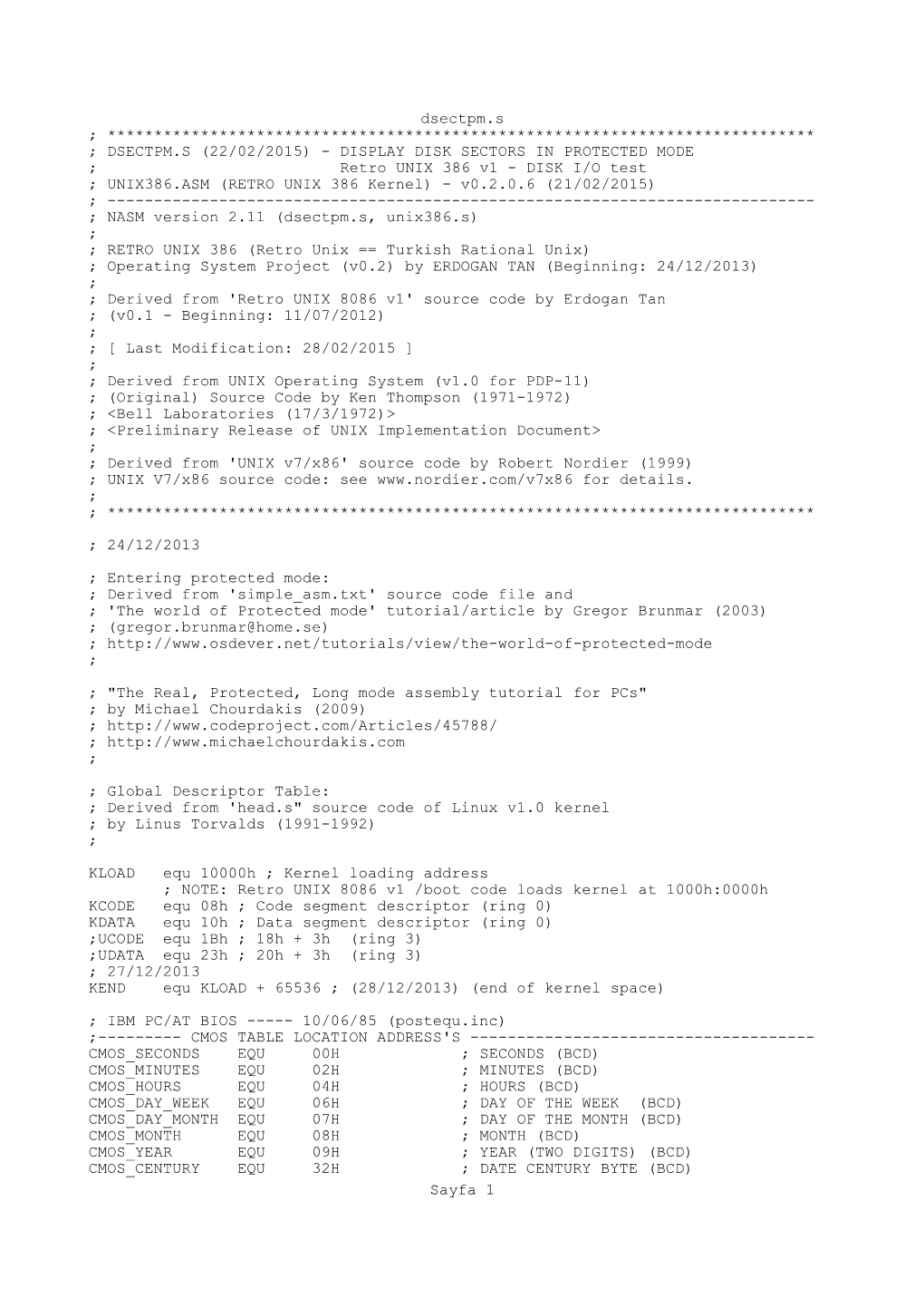 Display Disk Sectors in 386 Protected Mode