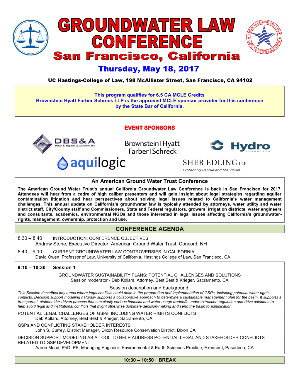 California Groundwater Law, San Fancisco, CA