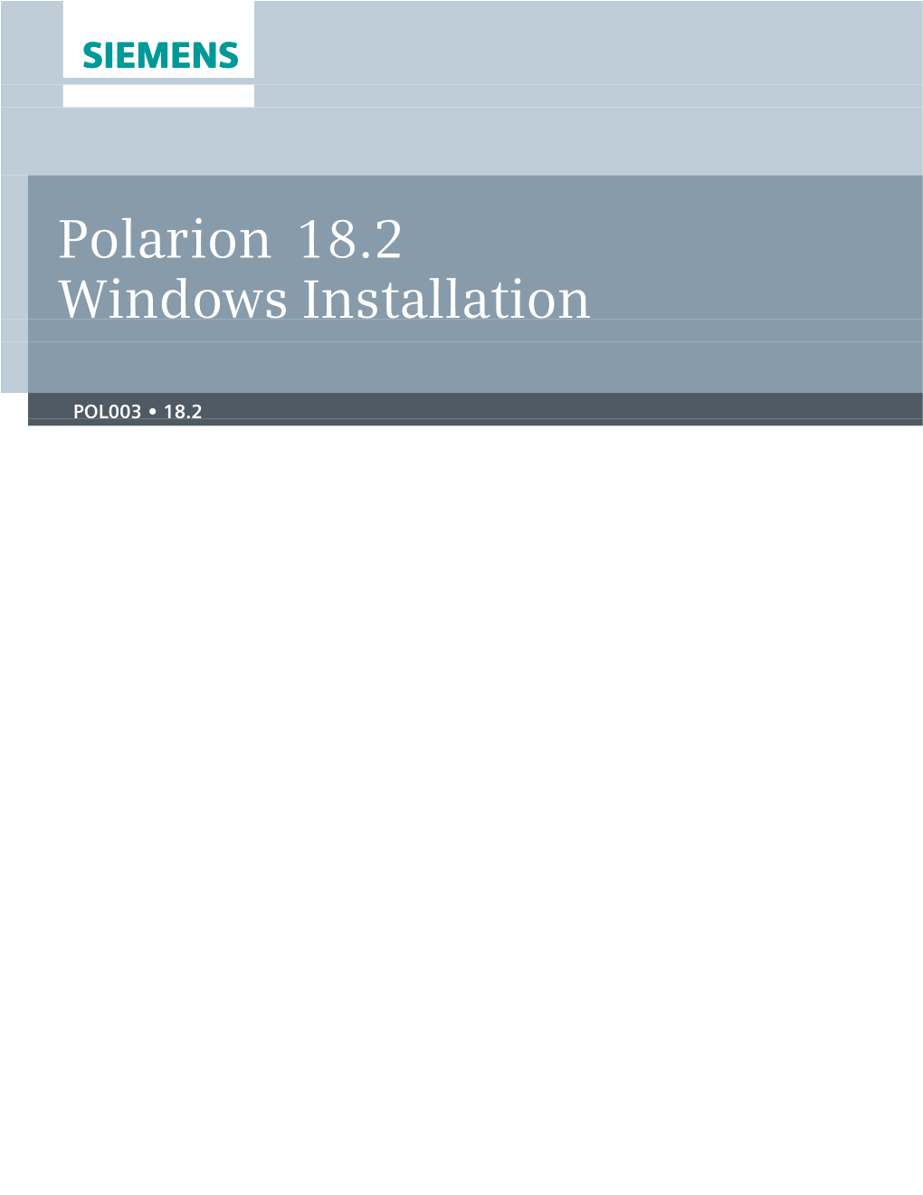 Polarion 18.2 Windows Installation