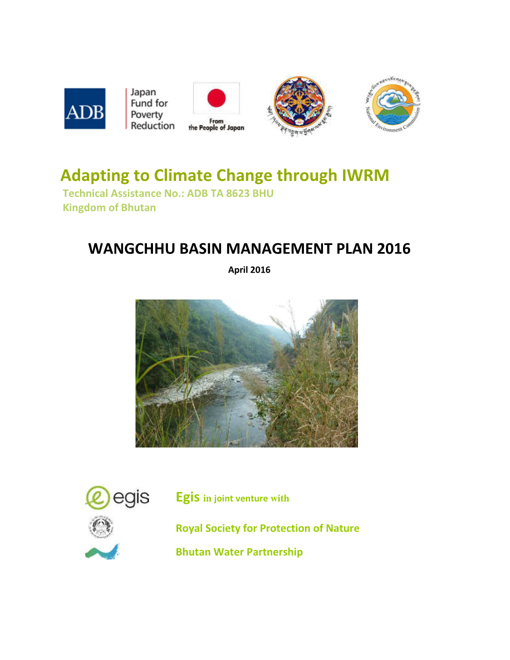 Wangchhu River Basin Management Plan 2016