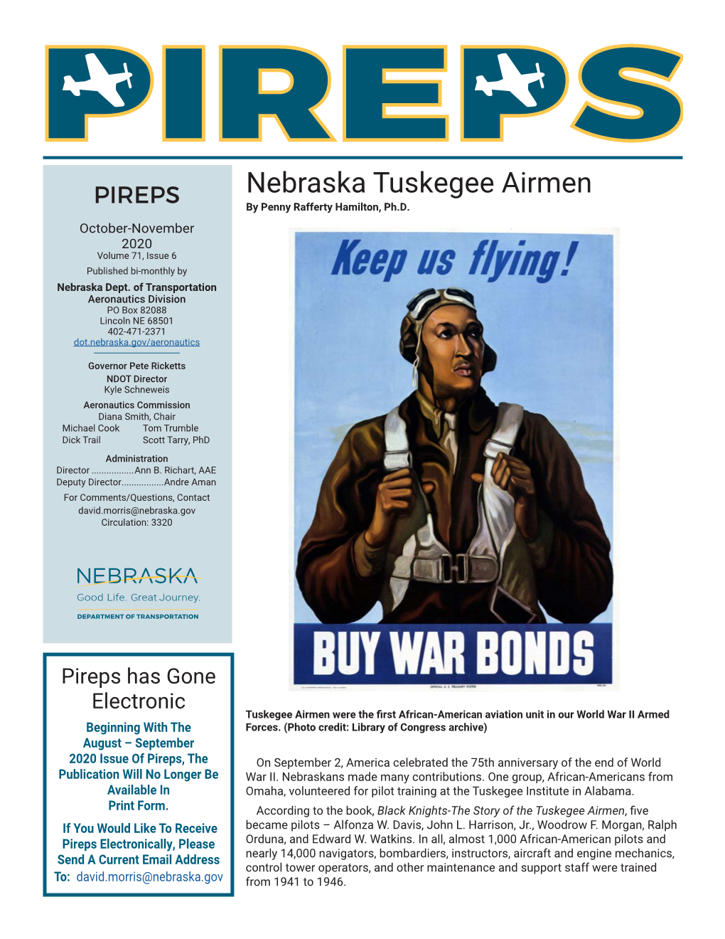 Nebraska Tuskegee Airmen PIREPS by Penny Rafferty Hamilton, Ph.D