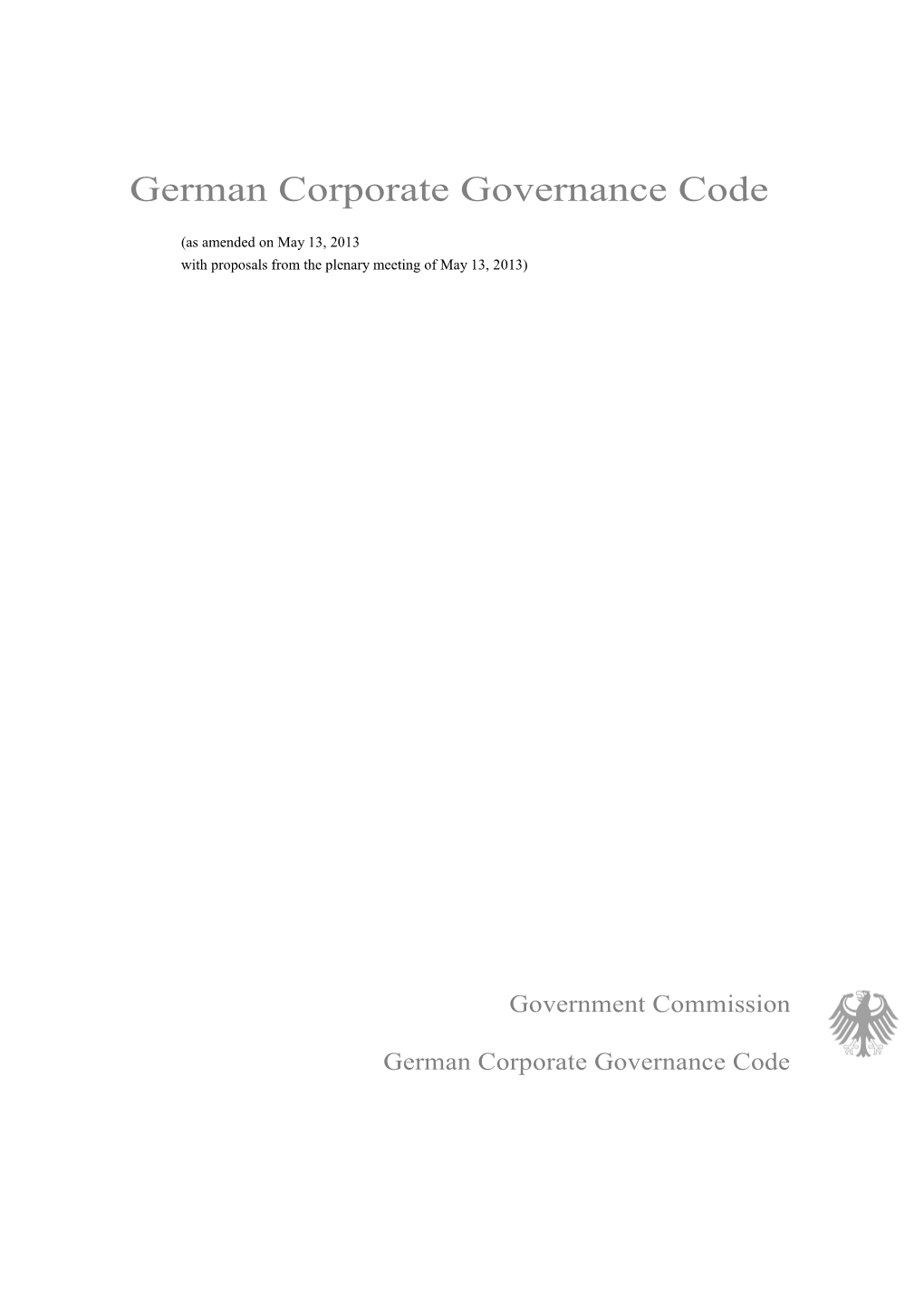 German Corporate Governance Code