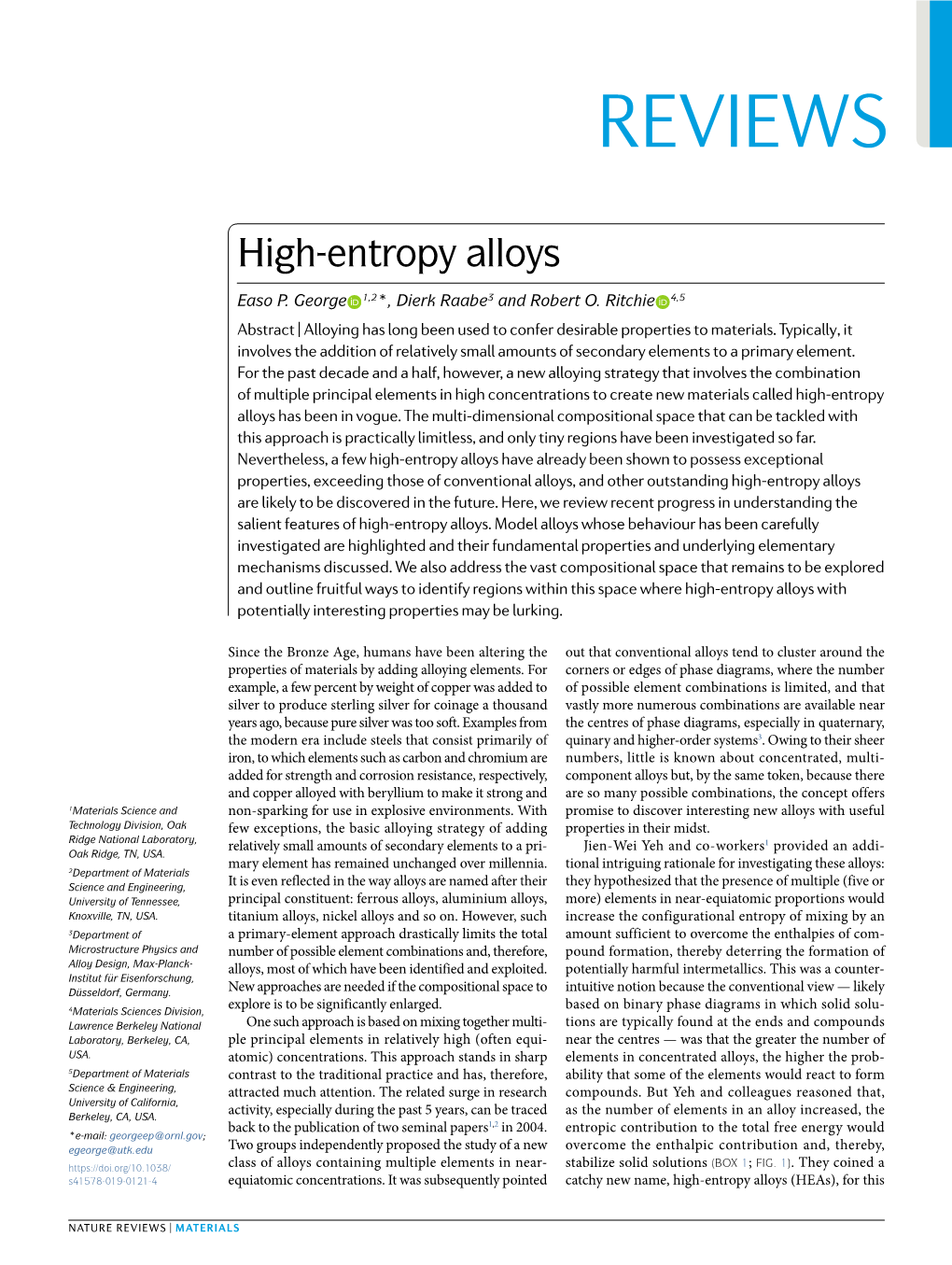 High-Entropy Alloys