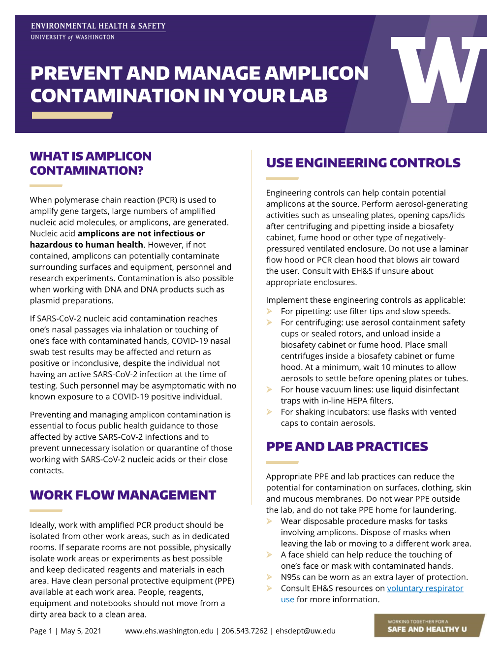 Prevent and Manage Amplicon Contamination in Your Lab