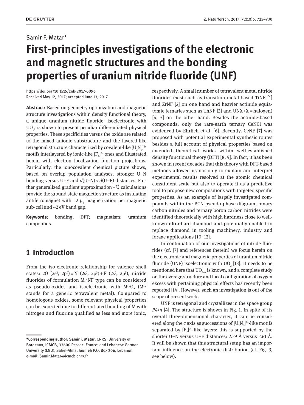 First-Principles Investigations of the Electronic and Magnetic Structures