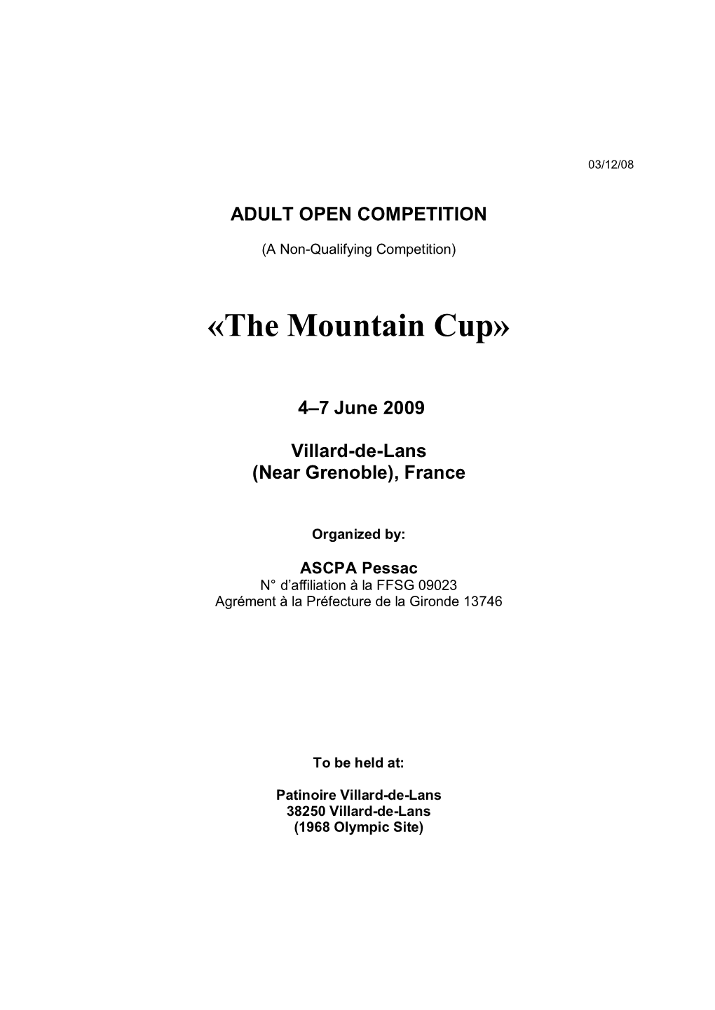 «The Mountain Cup»